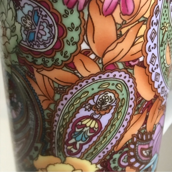 Set of 2 Fine Porcelain Paisley Floral Design Coffee Mugs By Tabletops Unlimited - Picture 7 of 16